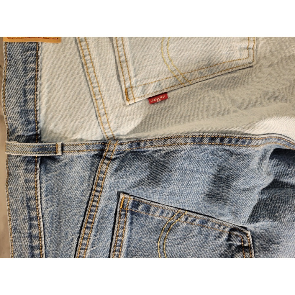 Levis 501 Mens Colorblock Crop Jeans Sz W32-L26 Style 362000214 Waterless - Picture 6 of 11